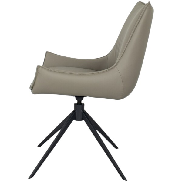 Silla Clarissa Giratoria Piel Pu Base de metal Tipo Spyder - Imagen 8