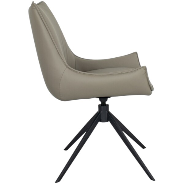 Silla Clarissa Giratoria Piel Pu Base de metal Tipo Spyder - Imagen 7