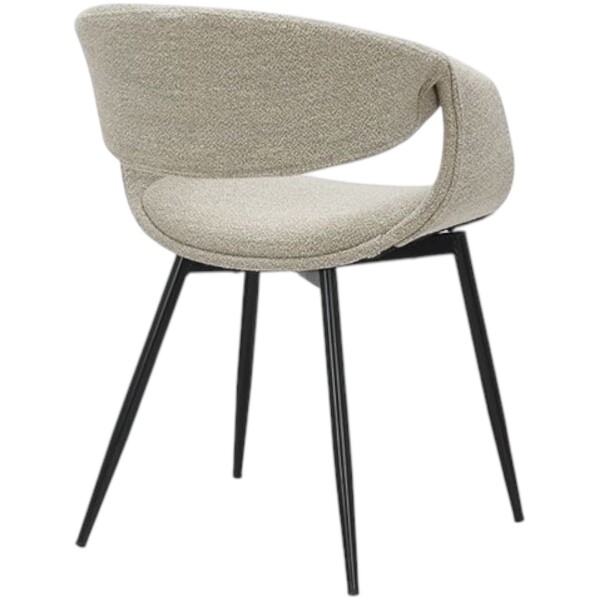 Silla Mn2 Tela Gris Revestida pata metal Diseño Curvo - Imagen 6