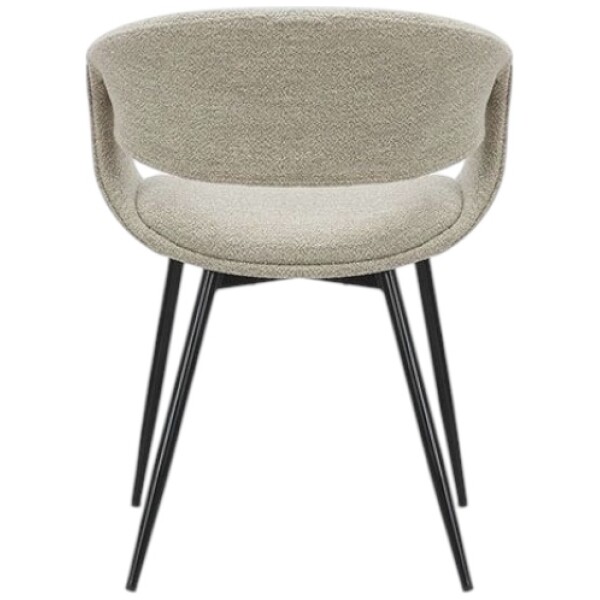 Silla Mn2 Tela Gris Revestida pata metal Diseño Curvo - Imagen 5