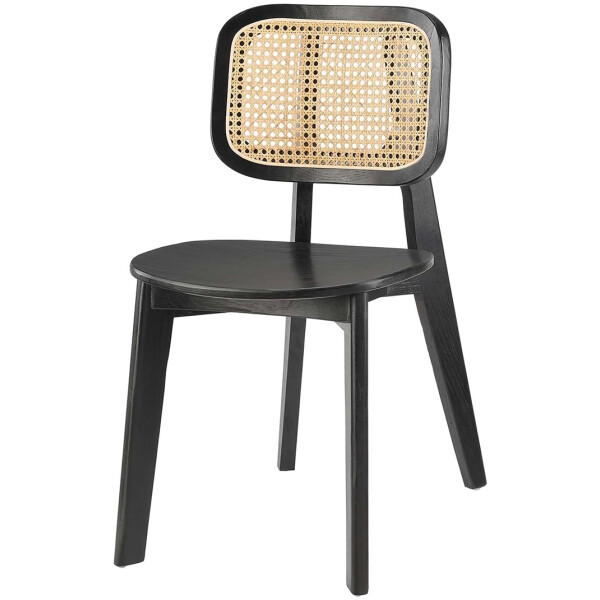 Silla de Bejuco Natural con Madera haya Negra rattan