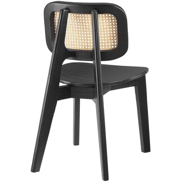 Silla de Bejuco Natural con Madera haya Negra rattan