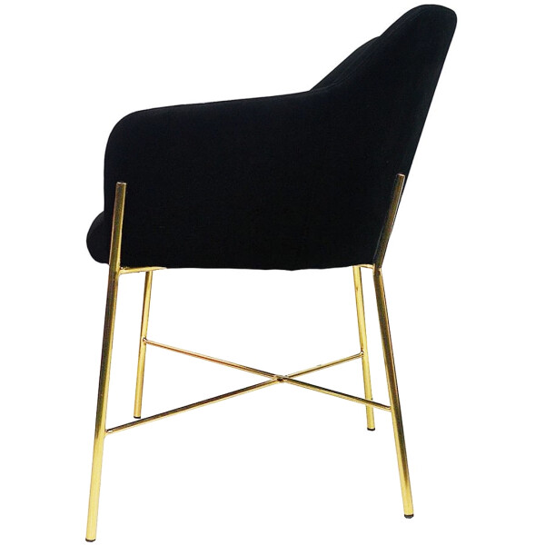 sillon Ocasional con patas en color dorado en metal y tapizado en velvet terciopelo