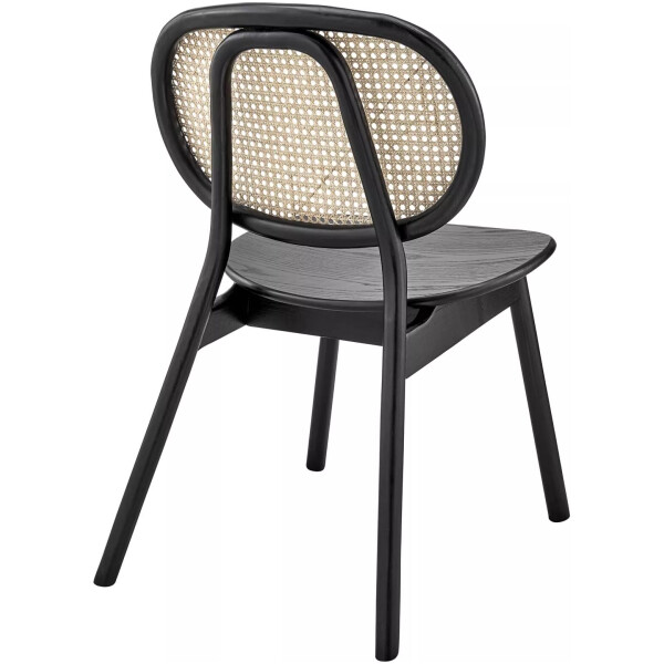 Silla Savage Bejuco Natural Madera haya Negra rattan - Imagen 6