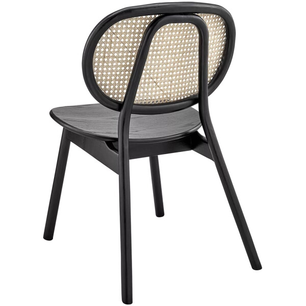 Silla Savage Bejuco Natural Madera haya Negra rattan - Imagen 4