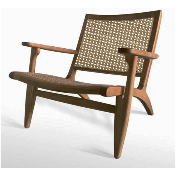 sillon de rattan con bejuco natural exterior madera de olmo