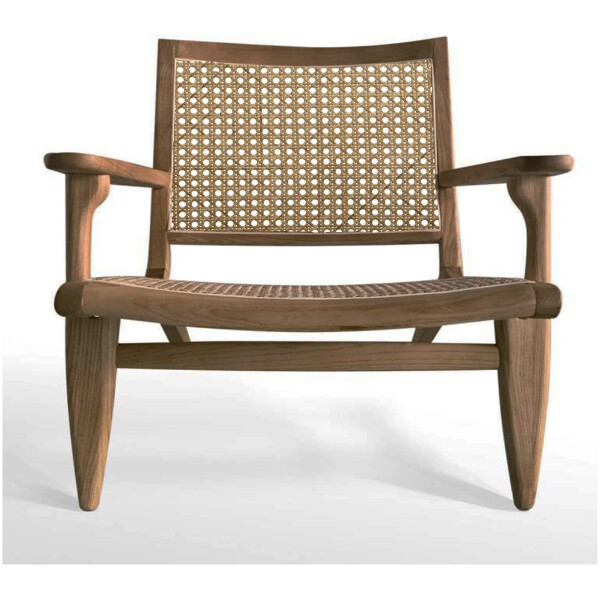 sillon de rattan con bejuco natural exterior madera de olmo